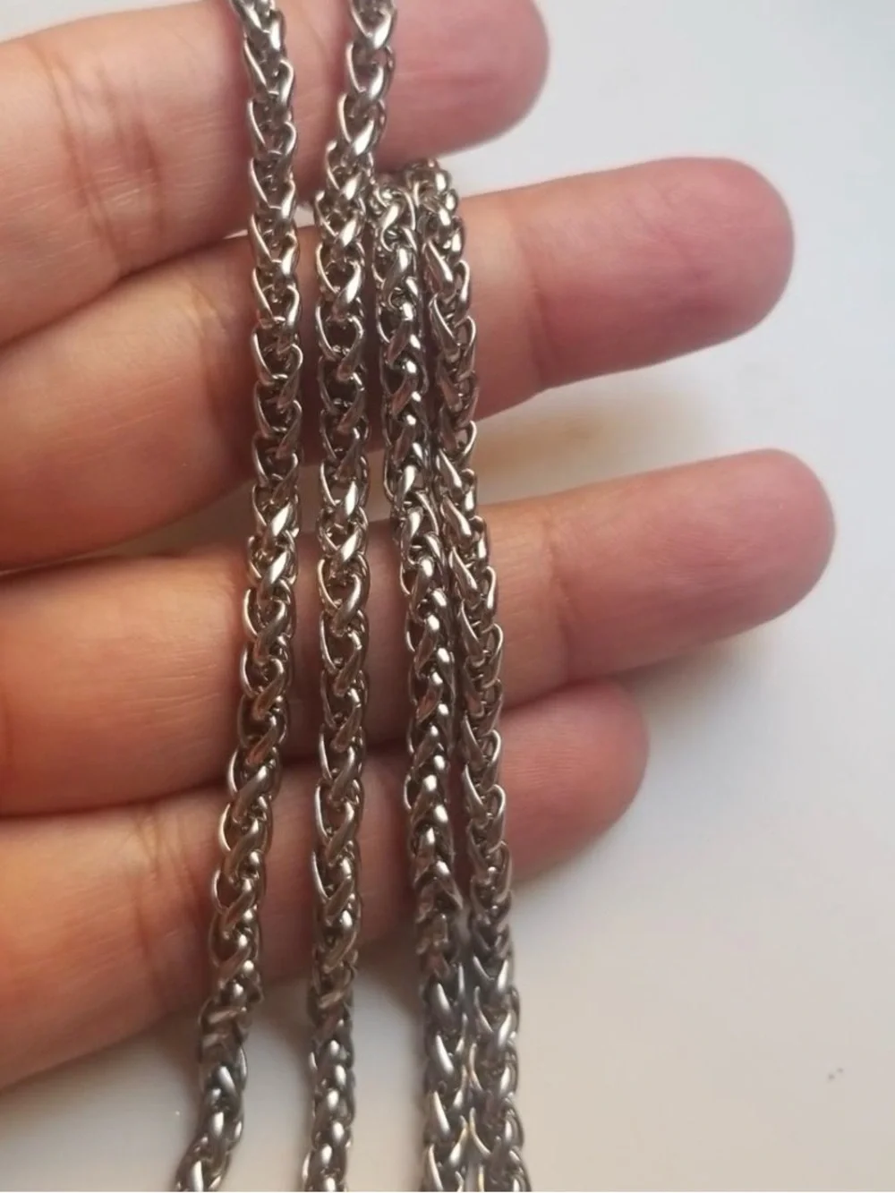 Stainless steel, unisex Braided Rope Chain Necklace